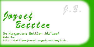 jozsef bettler business card